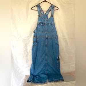 Levi Strauss VTG overall denim dress large Jean skirt Large L women’s